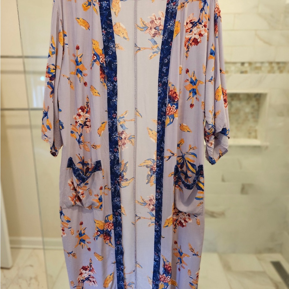 Floral Kimono with Pockets